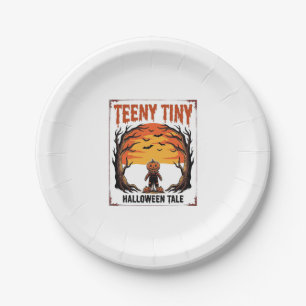 Prato De Papel Conto de Halloween Teeny Tiny Assustador Cena Vint