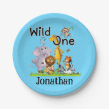 Convite de Aniversário de 1 ano do Safari dos Anim