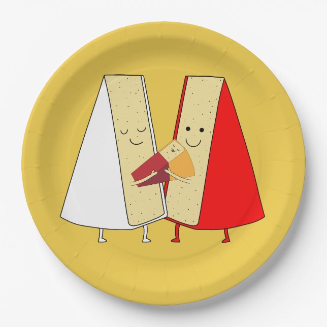 Prato De Papel Convite de festas De Vinho E Queijo (Frente)