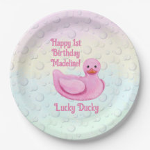 Convite de Primeiro Aniversário do Lucky Ducky