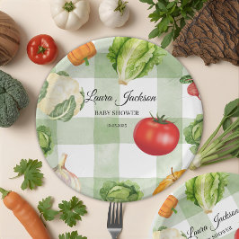 Prato De Papel Convite para Chás de fraldas do Mercado de Agricul