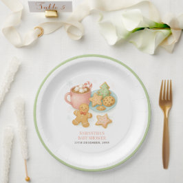 Prato De Papel Cookies and Cocoa Winter Baby Shower 