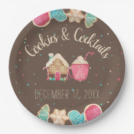 Prato De Papel Cookies & Cocktails - Festa de Natal Trocas de Coo
