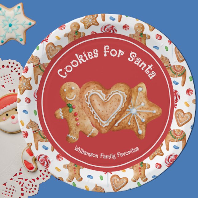 Prato De Papel Cookies de Natal para Papais noeis (Criador carregado)