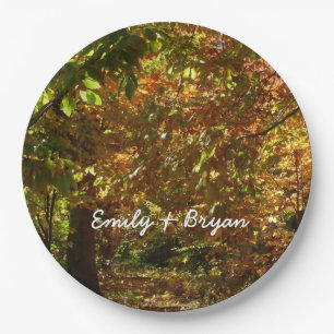 Prato De Papel Cópias de Folhas de outono Fotografia de outono Am