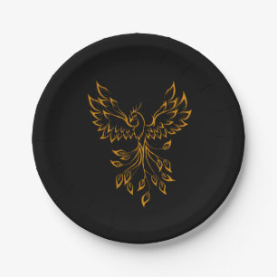 Prato De Papel Copper Dourado Phoenix nasce em preto 