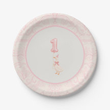 Coquete Rosa Ganso Bobo 1º Aniversário 