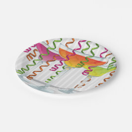 Prato De Papel Coquetel e fita brilhantes