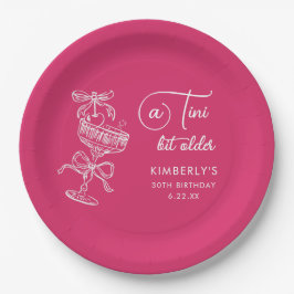 Prato De Papel Coquetel Moderno Um Pouco Mais Velho Aniversário d