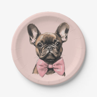 Prato De Papel Coquette Frenchie