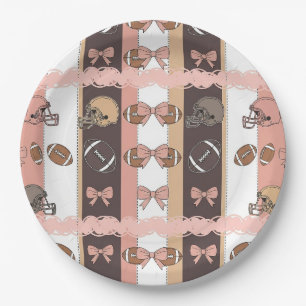 Prato De Papel Coquette Futebol Arco de Estampa de Leopardo (6)