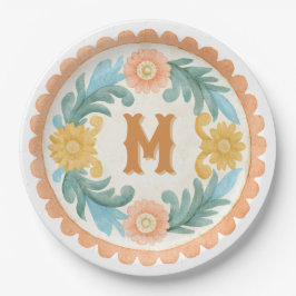 Prato De Papel Coquette Mexican Talavera Monogram
