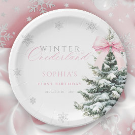 Prato De Papel Coquette Winter Onederland First Birthday