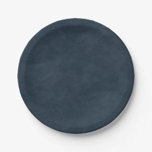 Prato De Papel Cor d'água editável de cor azul de Marinho simples