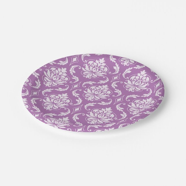 Prato De Papel Cor damasco brilhante do clássico da orquídea (Inclinado)