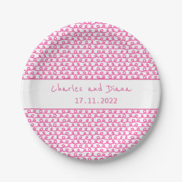 Prato De Papel Cor-de-rosa-quente Loop De Loop