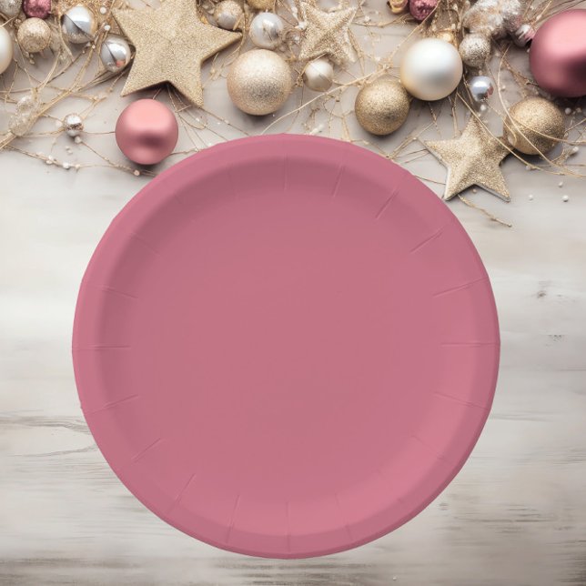 Prato De Papel Cor de Tendência Rosa Suave (Criador carregado)