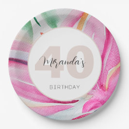 Prato De Papel Cor Frio-Petal Cód. Água Monograma