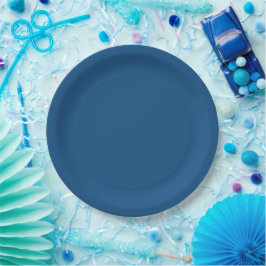 Prato De Papel Cor Sólida Azul Azure