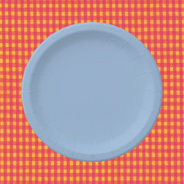 Prato De Papel Cor Sólida Carolina Azul