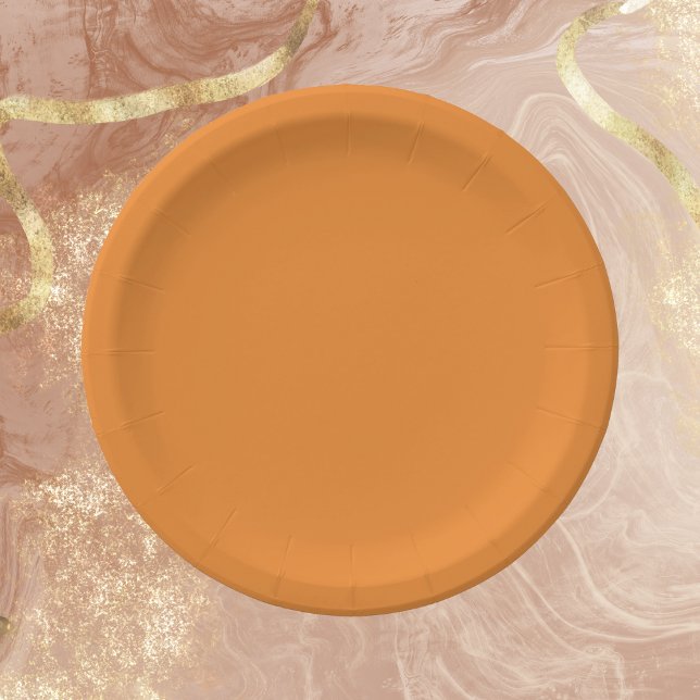 Prato De Papel Cor Sólida De Laranja Cádmio (Criador carregado)