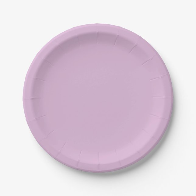 Prato De Papel Cor Sólida Lilac Francesa Suave (Frente)