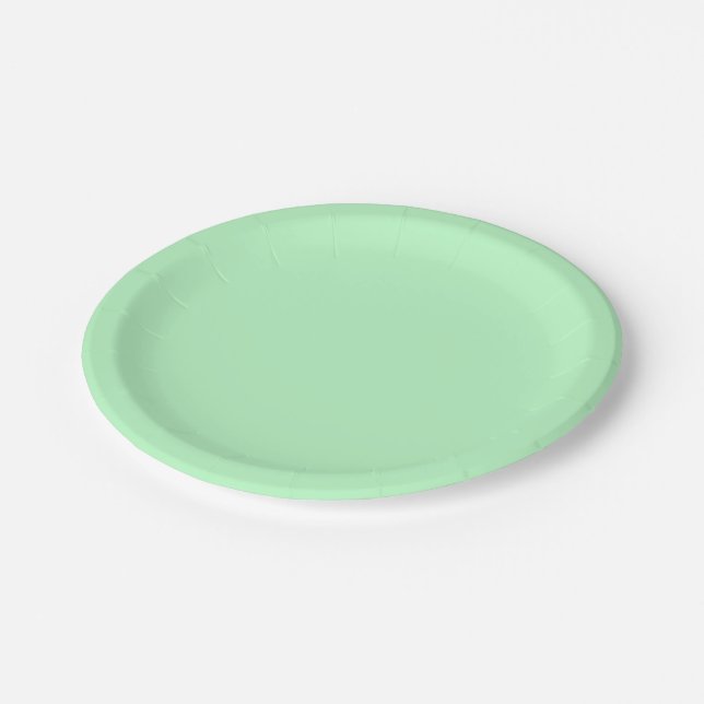 Prato De Papel Cor Sólida: Mint (Inclinado)