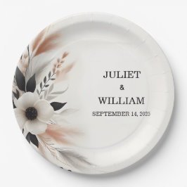 Prato De Papel Coração Casual Nada Rico Apenas Ama Casamento