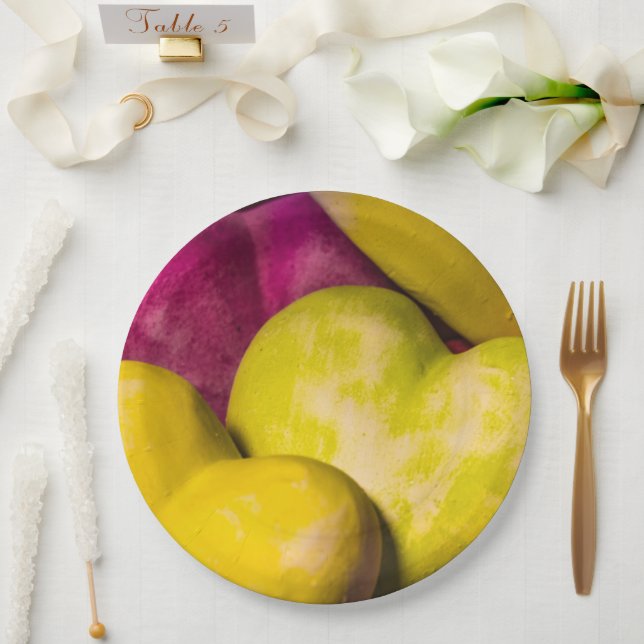 Prato De Papel Coração, coração doce... (Casamento)