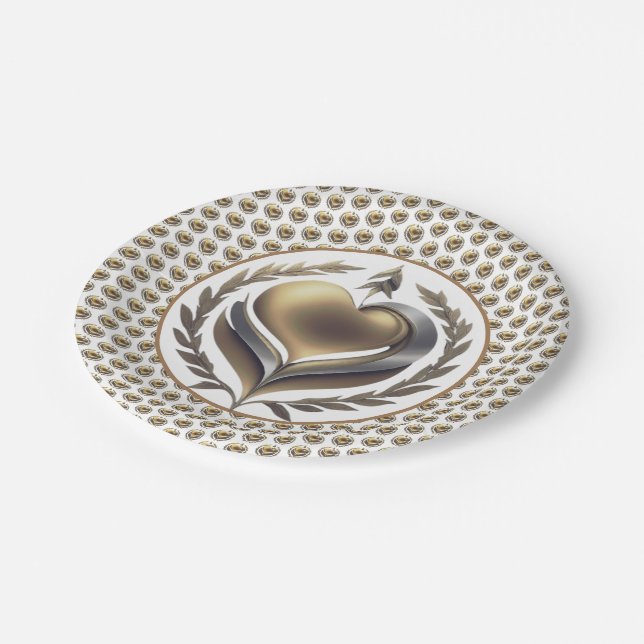 Prato De Papel Coração da Liberdade (Inclinado)