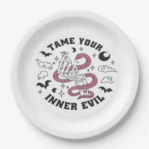 Prato De Papel Coração do Fazer da Mão do Esqueleto