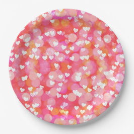 Prato De Papel Corações