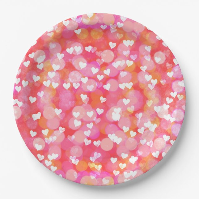 Prato De Papel Corações (Frente)