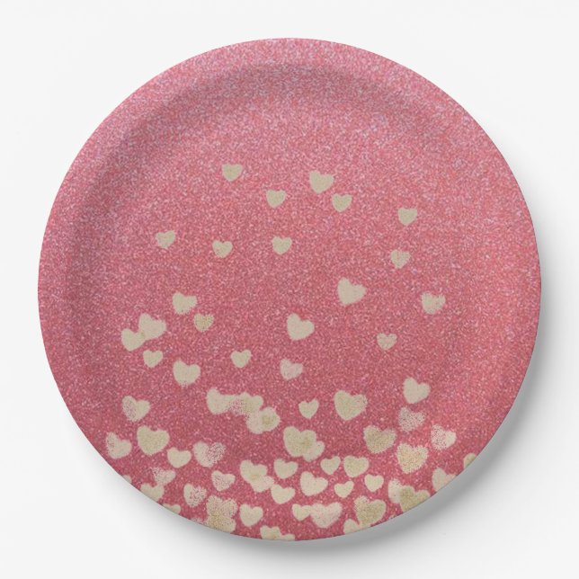Prato De Papel Corações (Frente)