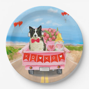 Prato De Papel Corações de Caminhão Dia de os namorados de Collie