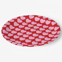 Corações de São Valentim Cor-de-Rosa em Vermelho