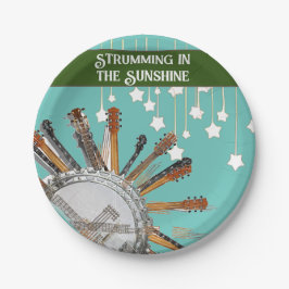 PRATO DE PAPEL CORDAS DE GUITAR NO SOL