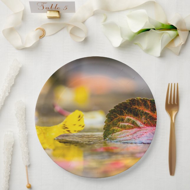 Prato De Papel Cores de queda (Casamento)