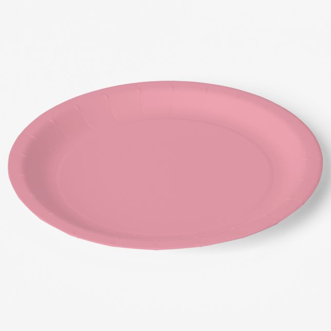 Prato De Papel Cores Sólidas Rosa Suave (Inclinado)