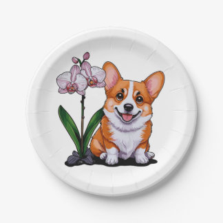 Prato De Papel Corgi Bonito com Pomada