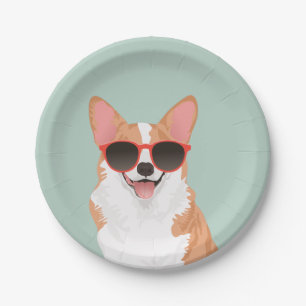 Prato De Papel Corgi de sorriso bonito de Galês do Pembroke para