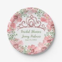 Coroa de Brilho Rosa Personalizada Rosas Cor-de-Ro