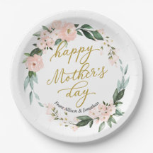 Coroa Floral Rosa Corada Feliz Dia das Mães