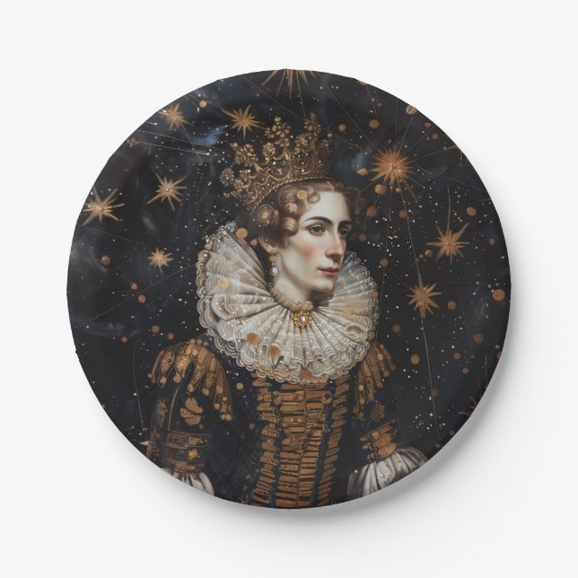 Prato De Papel Coroa Josefina - Placas De Papel Redondas (Frente)