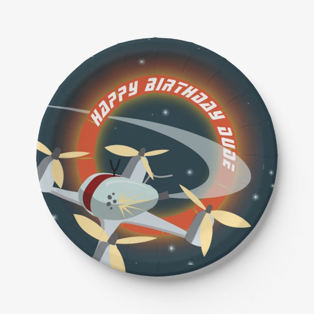 Prato De Papel Corrida de Drone (Frente)