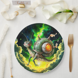 Prato De Papel Cosmic Steampunk Snailbird – Criatura de Sonho Neo