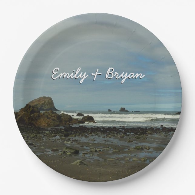 Prato De Papel Costa do Pacífico no Parque Nacional de Redwood (Frente)