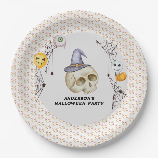Prato De Papel Costume de Halloween (Frente)