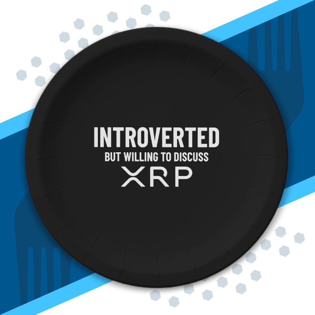 Prato De Papel Cota de Memória de Criptomoeda XRP Introduzida Fun (Criador carregado)