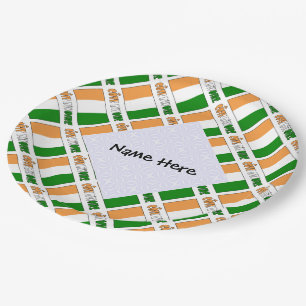 Prato De Papel Côte d'Ivoire Bandeira da Costa do Marfim Azulejad